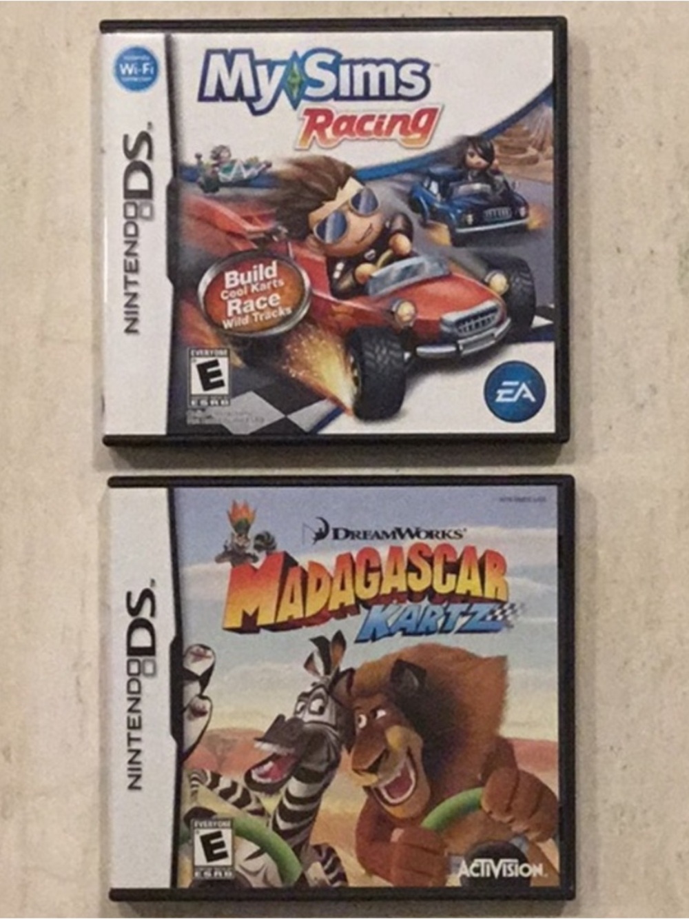 MySims Racing Nintendo DS Game & Madagascar Kartz Nintendo DS Games Lot of 2 CIB